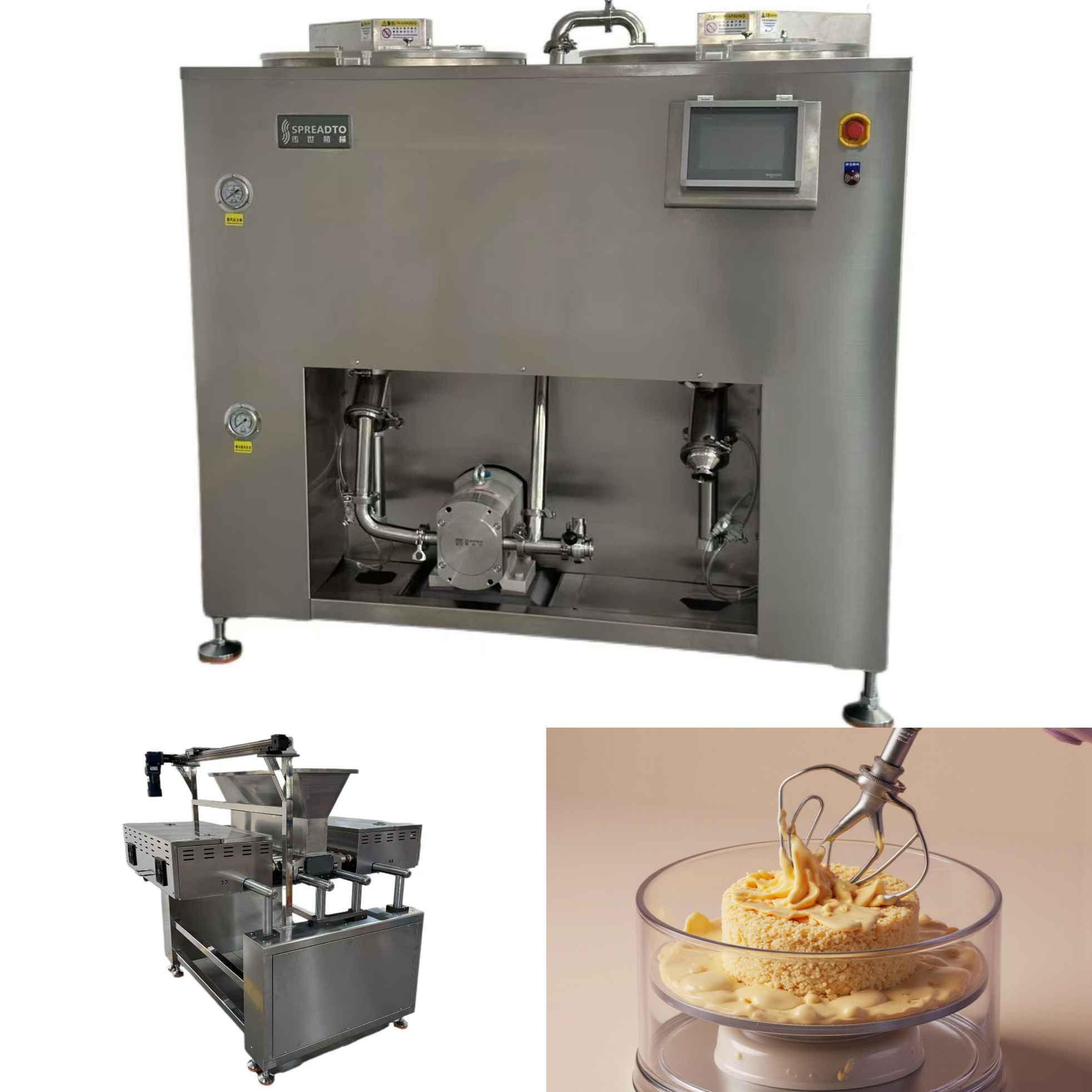 Commercial Efficient Semi-Automatic Food Machinery Whole Egg Cheesecake Puff Cake Filling Machine