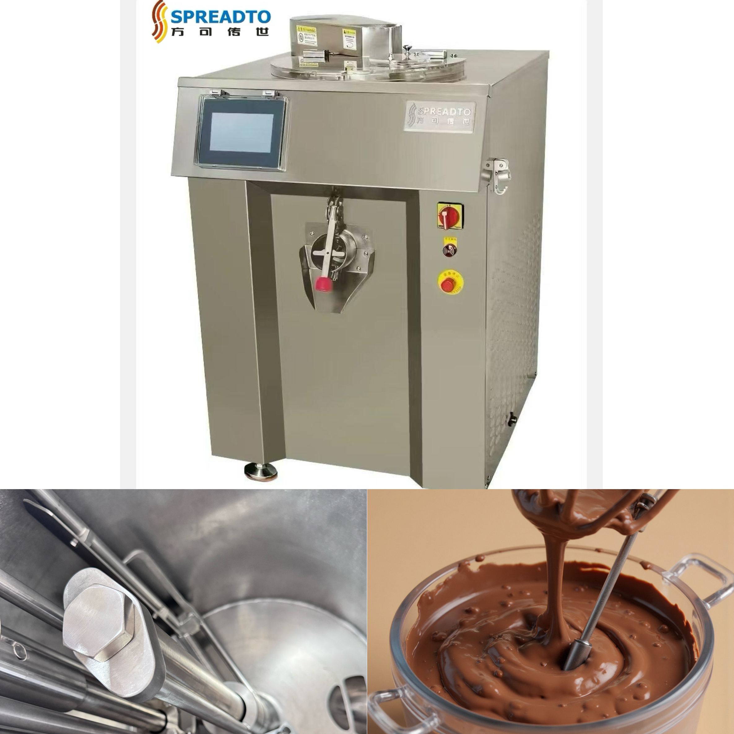 120L Industrial Cream Mixer with Heating And Cooling for Dessert Production