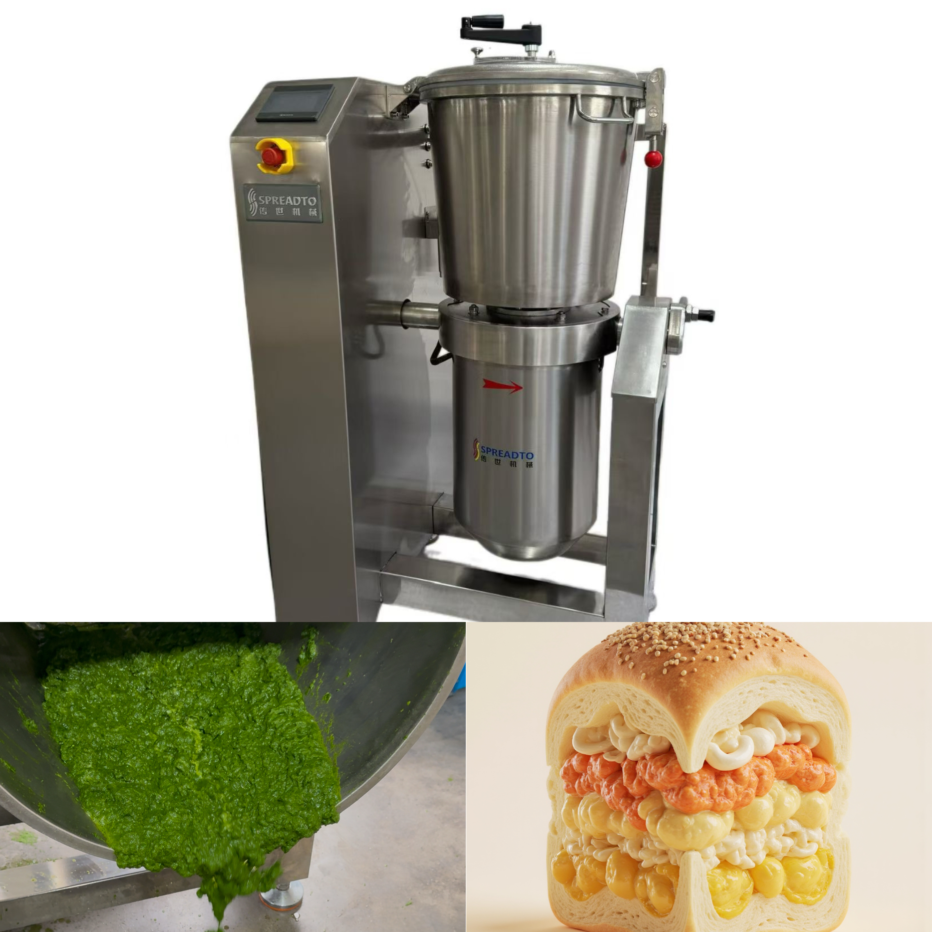 Commercial 60L Homogenizer for Pandan Leaves Smooth Blending