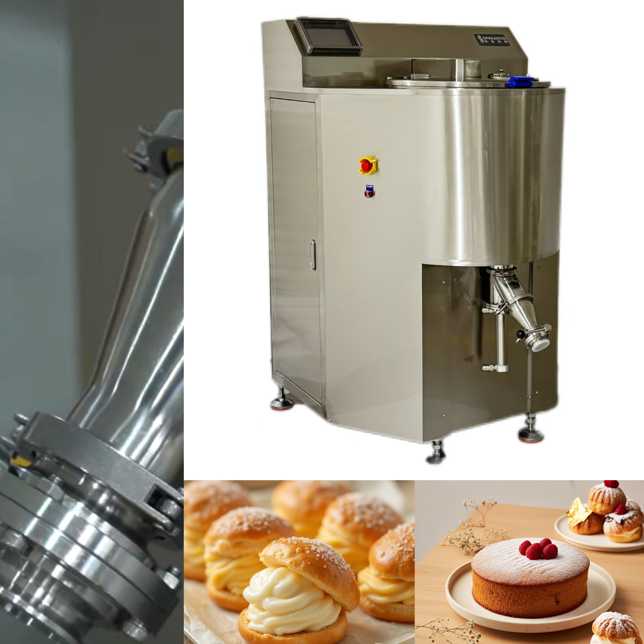Powerful 60L Homogenizer Machine for Bakery Cream Chocolate And Custard Paste