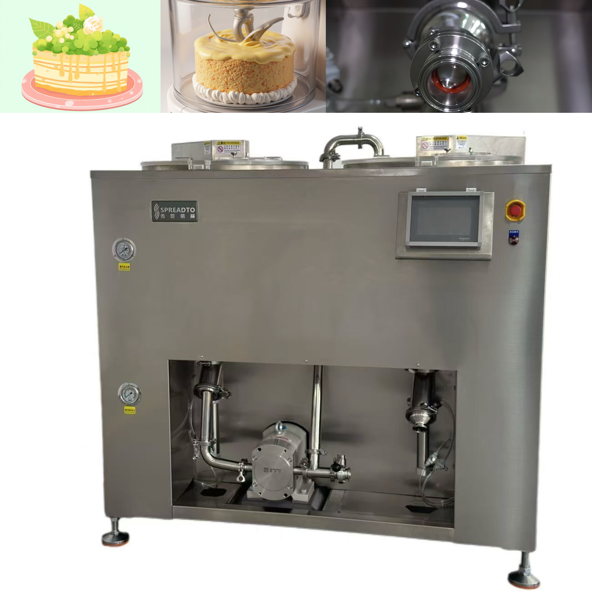 Commercial Food Processing Mixer with Heating for Creams And Sauces