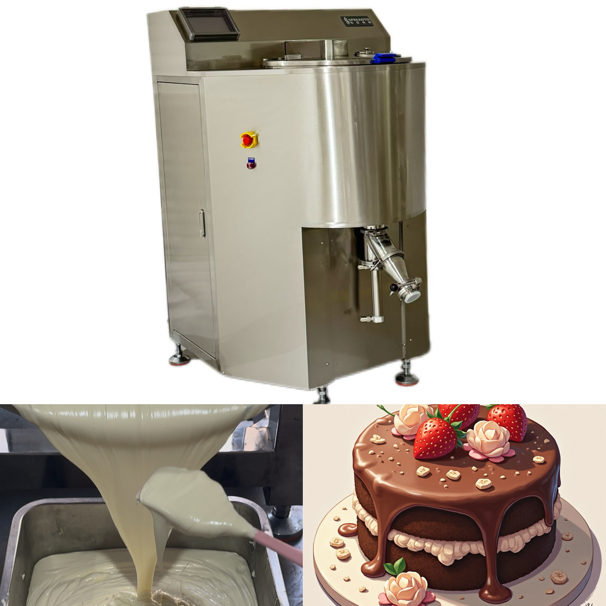 Multifunctional Machine with Homogenization And Cooling 120L for Custard Production
