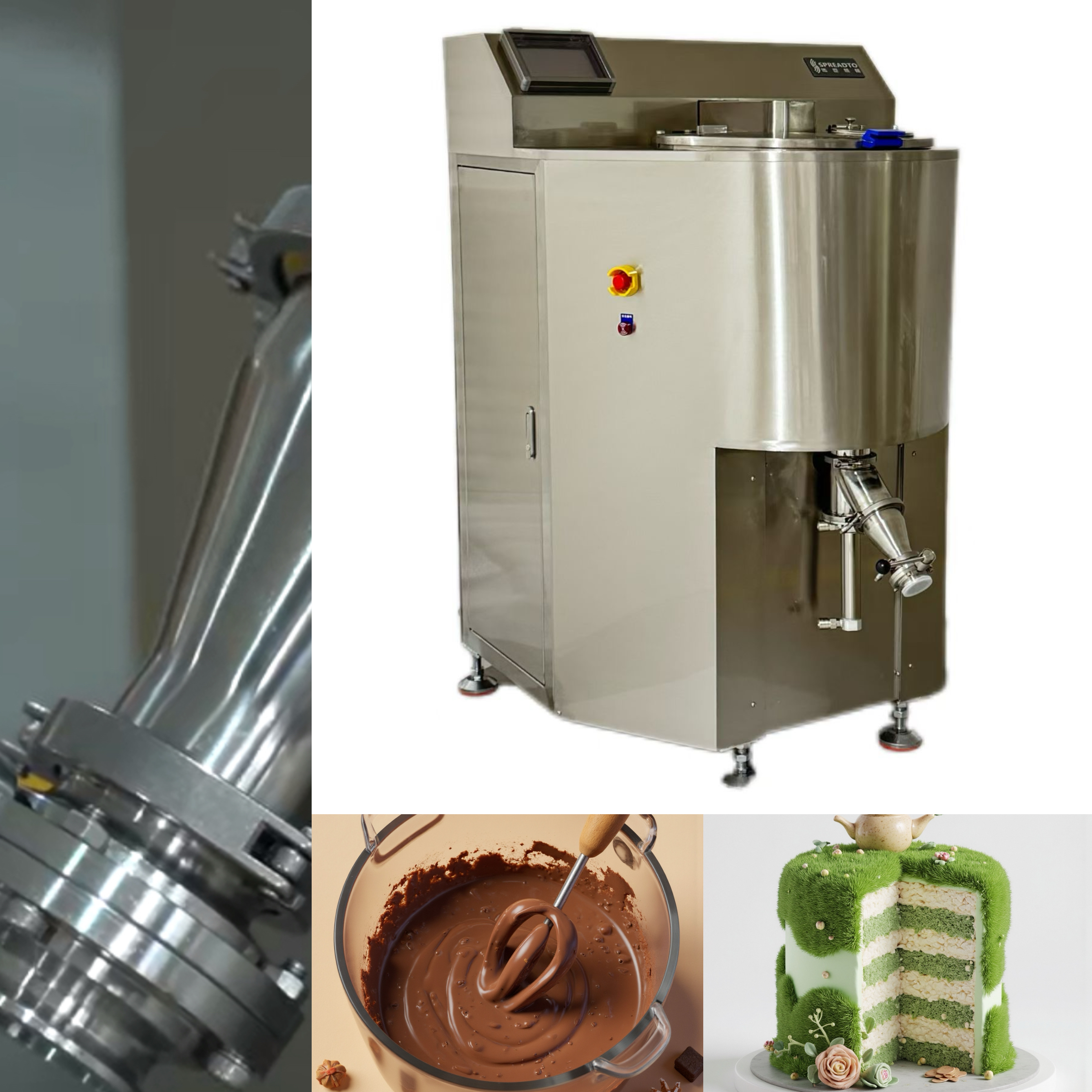 Industrial 60L Mixer with Enhanced Homogenizer Function for Custard and Cream