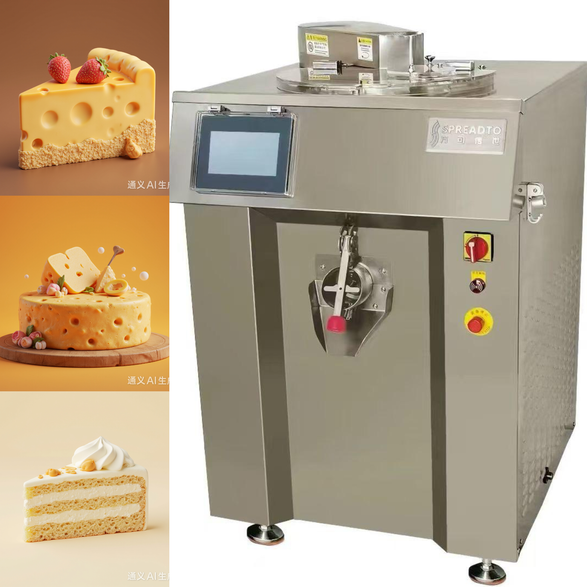 Mousse Mixer Machine with Emulsifying And Cooling Functions