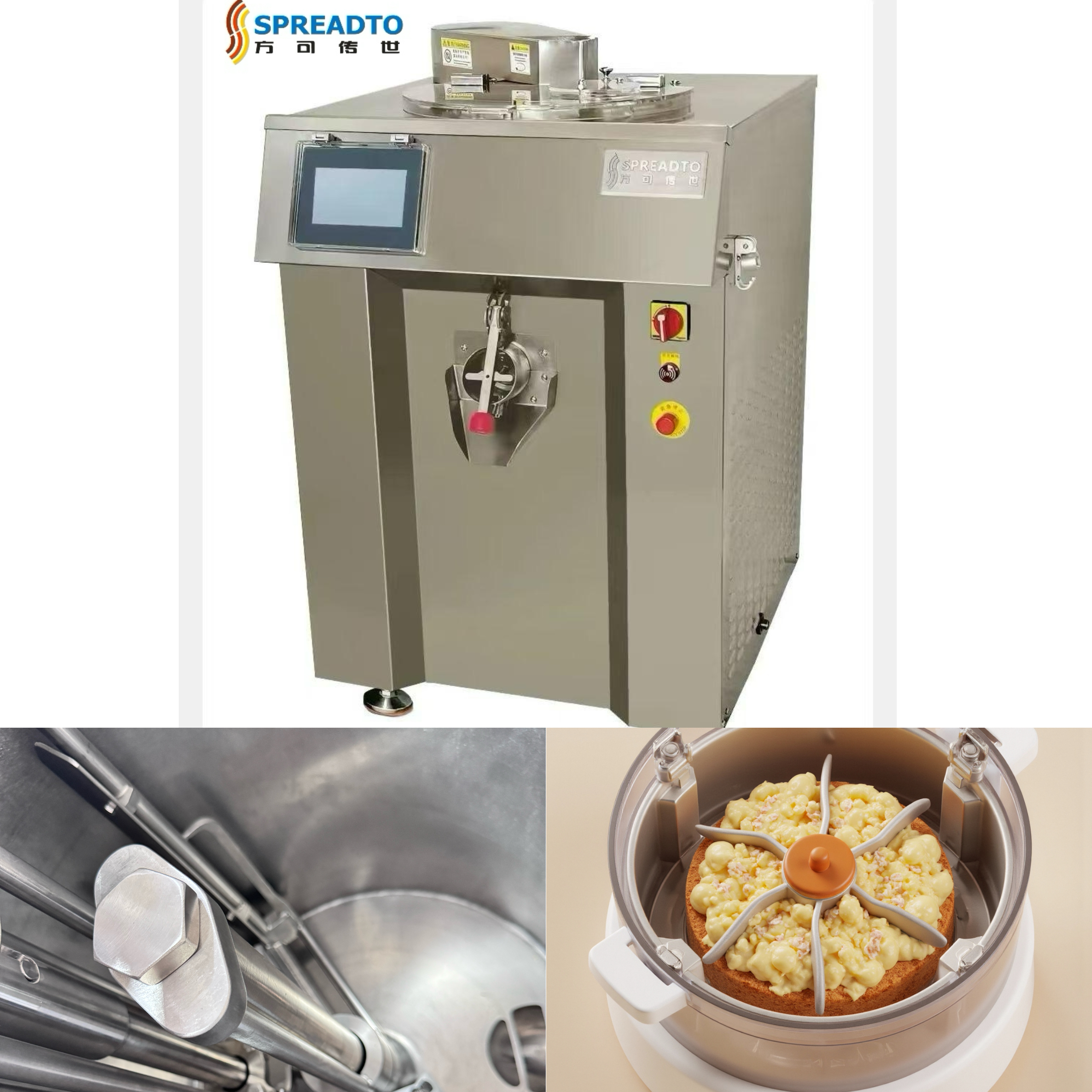 Industrial Food Cooking Mixer with Heating And Cooling Function for Dessert Production