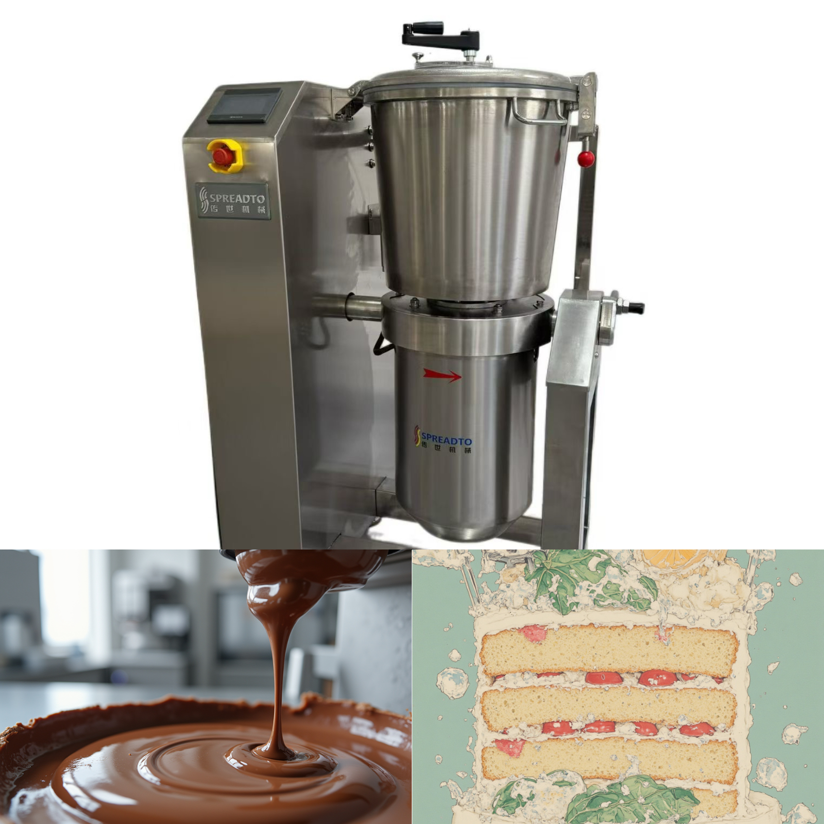 Multifunctional Homogenizing Mixer 120L for Industrial Custard Processing Cream Texturizing And Sauce Production Line