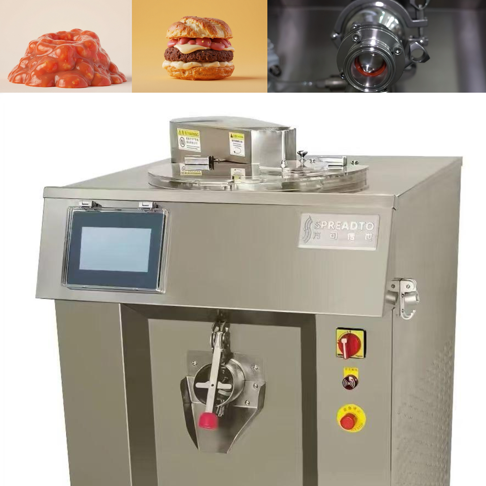 Commercial Automatic Cream Mixer with Heating And Whipping for Bakery Dessert Production