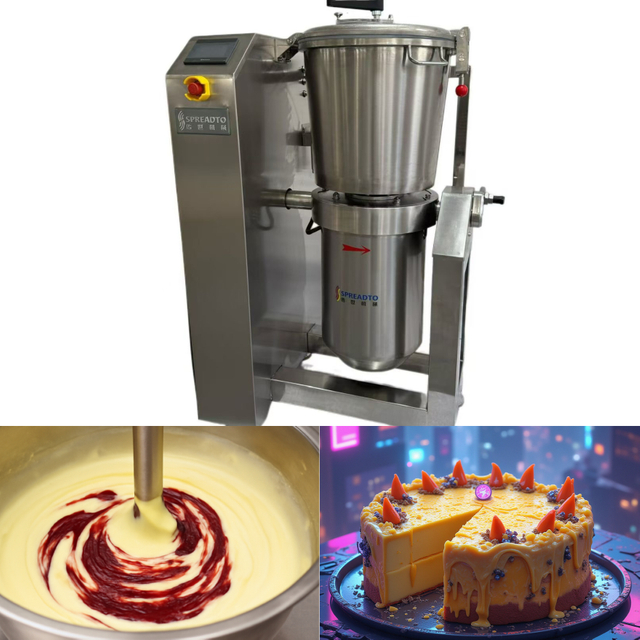 Automatic 40L Homogenizer for Nut Butters and Pistachio Sauce Mixing