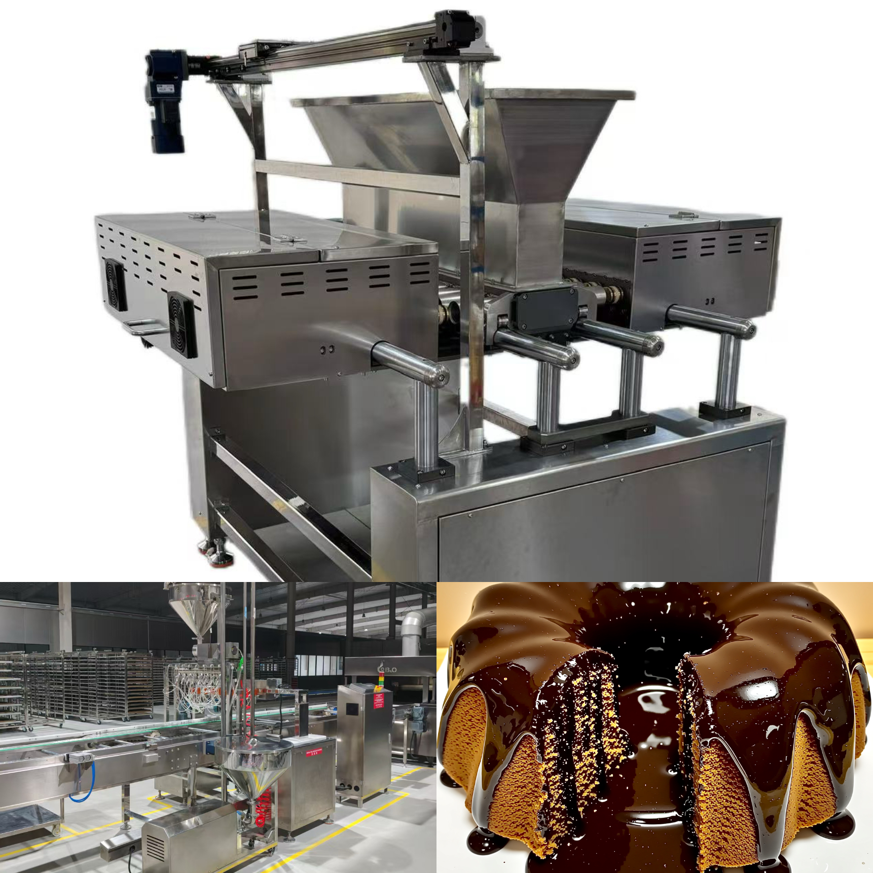 Energy Efficient Cake Depositor for Cream Mousse And Custard Filling in Cakes