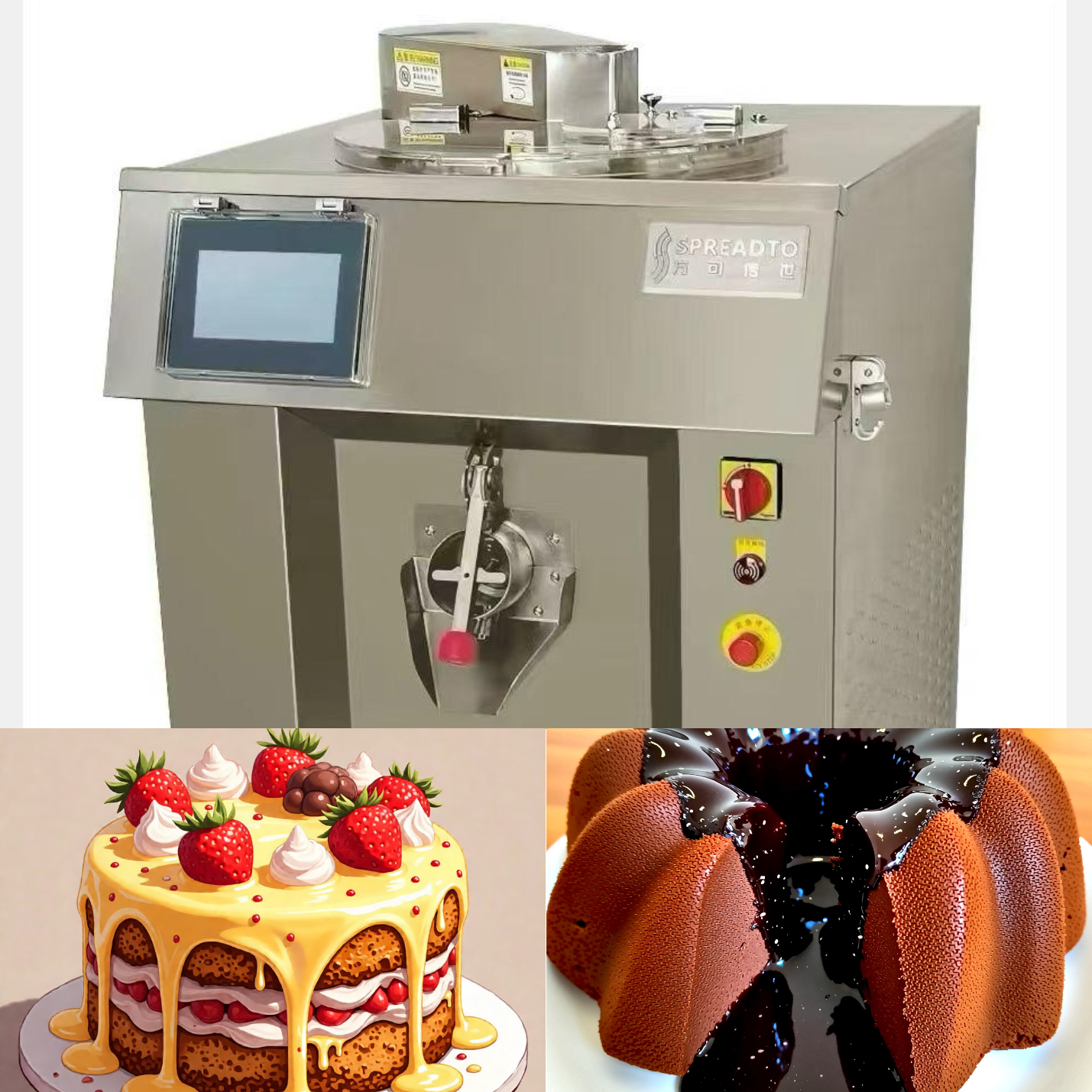 80L Industrial Mousse Cream Mixer Featuring Pasteurizing & Mixing